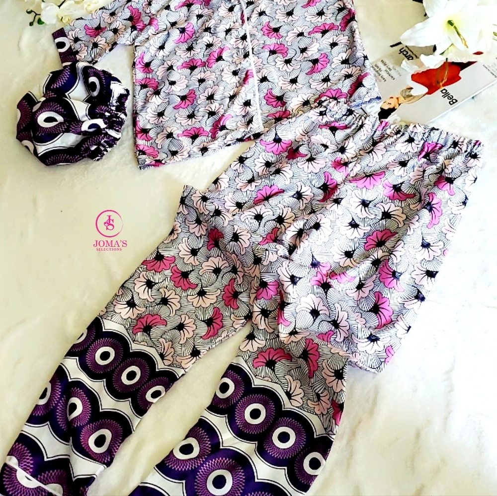 African print pajamas set